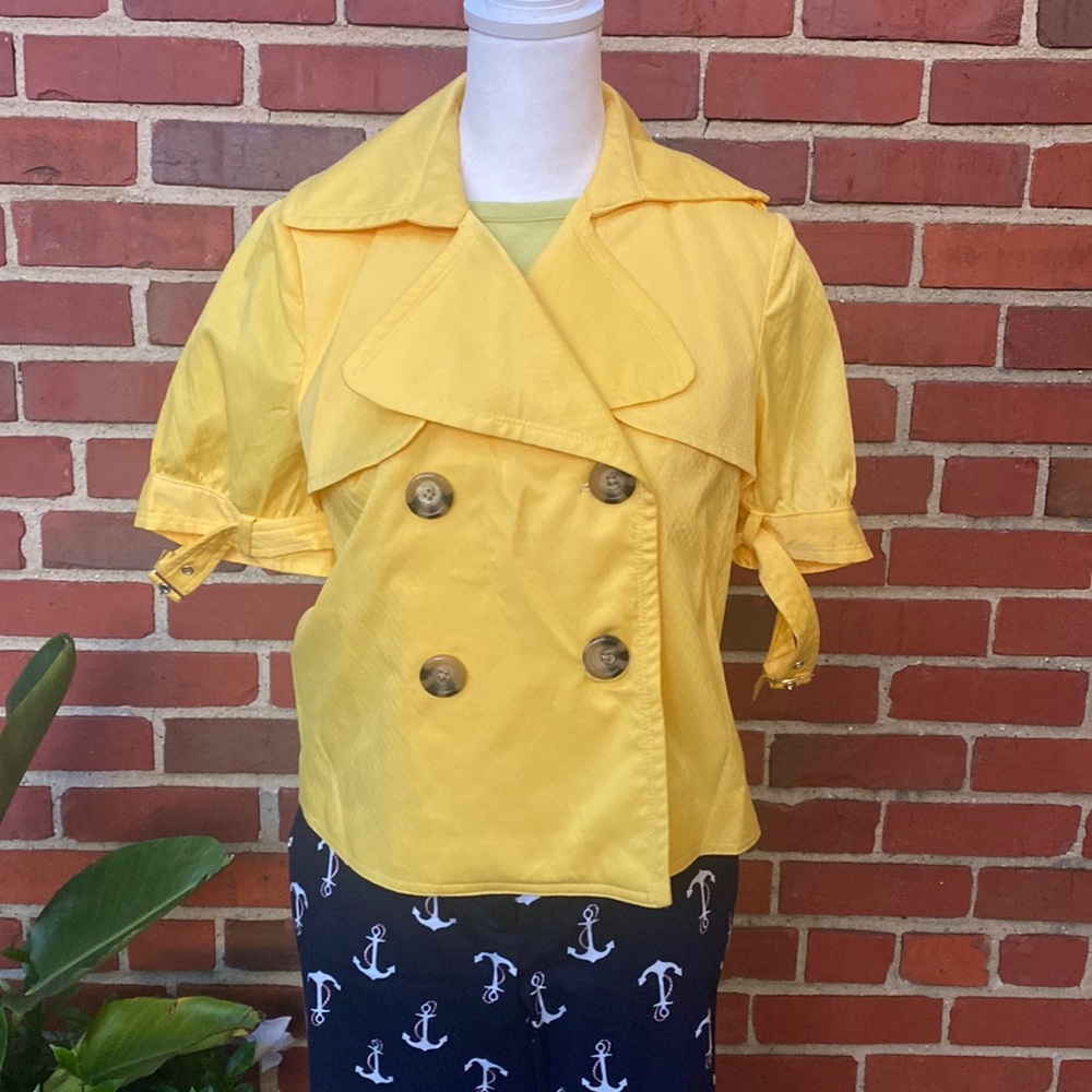 Yellow Cropped Jacket - Picture 2 of 6